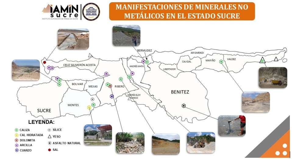 Infomapa de zonas de interés minero del estado Sucre